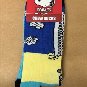 Peanuts Blue and Yellow Casual Socks